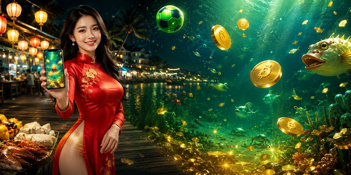 Người phụ nữ mặc áo dài chơi casino trên điện thoại tại Phú Quốc